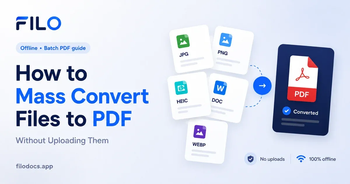 How to Mass Convert Files to PDF (100% Offline Guide)